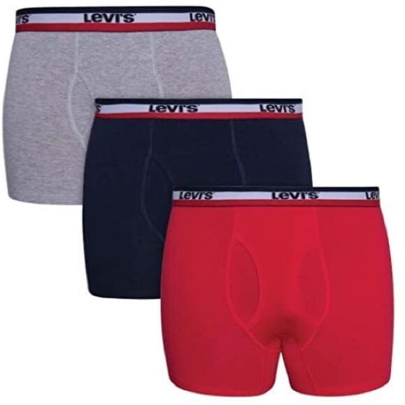 LEVI’S Small pack of 3 multicolored boxer briefs - Picture 1 of 10